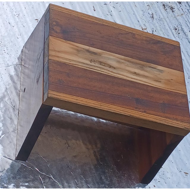 Vintage Handmade Rustic Cedar Stool For Sale In Naples, FL - Image 6 of 10
