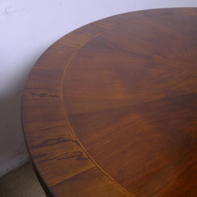 Wood 20th Century Round Wooden Sail Table, Italy For Sale - Image 7 of 18
