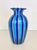 Murano Glass Vase with Blue and Light Blue Canes and Avventurine, 1980s For Sale - Image 12 of 12