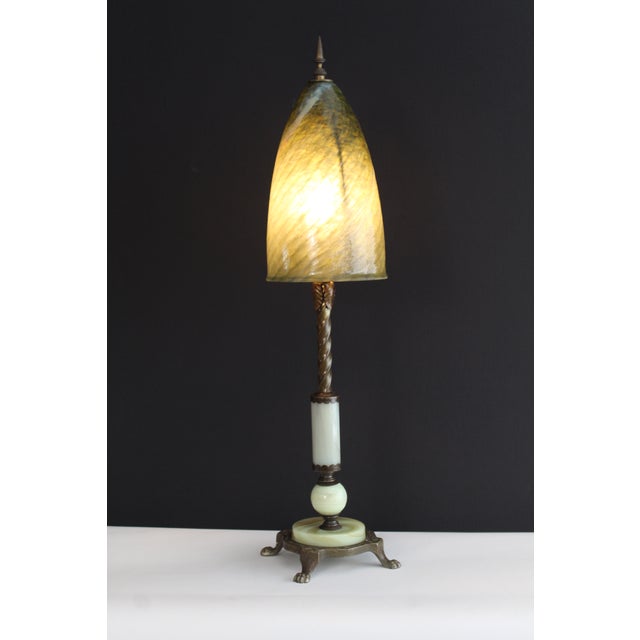 Early 20th Century Early 20th Century Tiffany Style Table Lamp For Sale - Image 5 of 13
