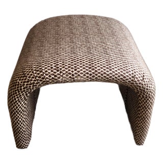 1970s Vintage Karl Springer Style Waterfall Bench/Ottoman For Sale