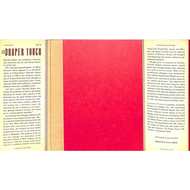 Traditional "The Draper Touch: The High Life & High Style of Dorothy Draper" 1988 Varney, Carleton For Sale - Image 3 of 12
