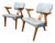 Pair of Mid-Century Modern Armchairs by Custom & Modern Upholstering Co., Gardner Ma, C. 1950 For Sale