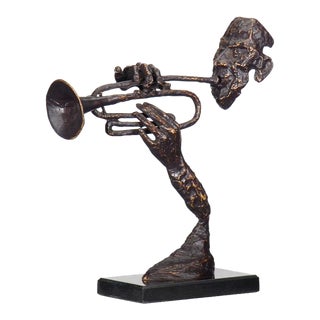 Wildwood Contemporary Cast Iron Trumpeter For Sale