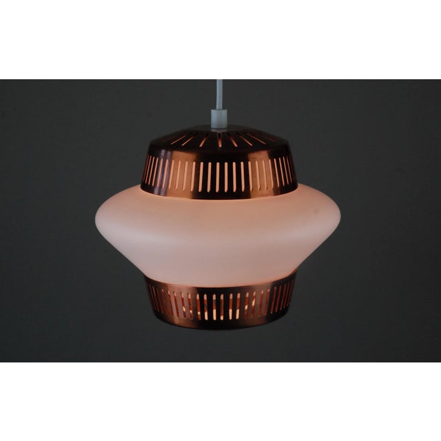 Metal Opal Arch Pendant Lamp by Svend Aage Holm-Sørensen for Warm Nordic, 1950s For Sale - Image 7 of 13