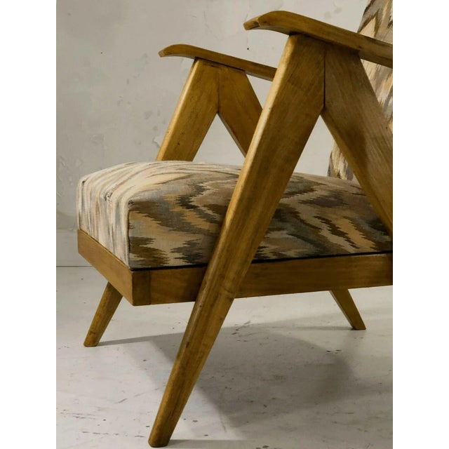 Wood Set of French Armchairs, 1950s For Sale - Image 7 of 8