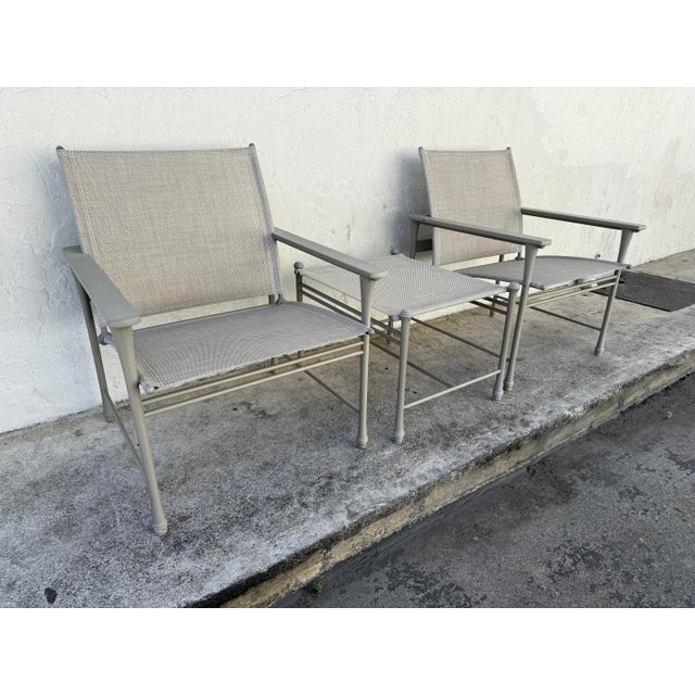 Design Plus Gallery presents a Set of Three Aprio Collection Outdoor Armchairs + Ottoman by Giati Designs. With their...