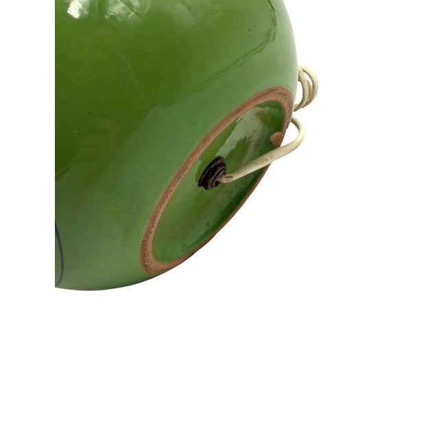 Space Age Green Ceramic Table Lamp, Italy 1960s For Sale - Image 15 of 15