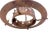 Vintage Round Iron Quatrefoil Chandelier For Sale - Image 12 of 18