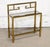 Mid 20th Century Pair of Brass & Smoked Glass Art Deco Sofa End Tables For Sale - Image 9 of 11