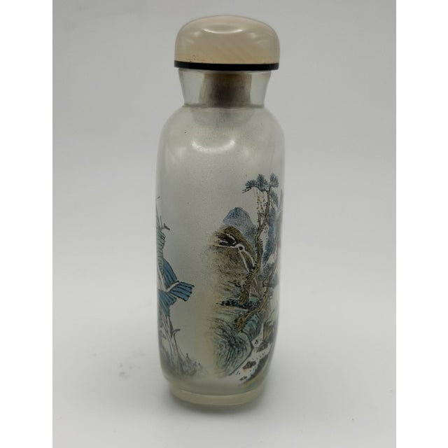 1960s Exquisite Inside Painted Snuff Bottle Dated 1966 For Sale - Image 5 of 16
