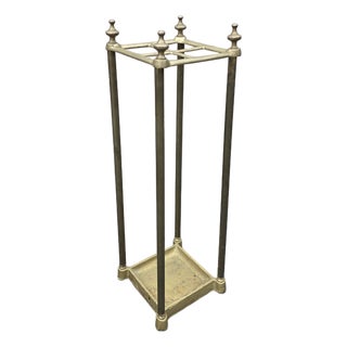 1940s Brass Umbrella Stand For Sale
