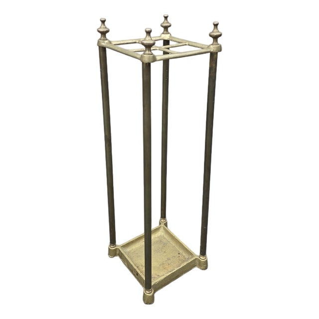1940s Brass Umbrella Stand For Sale