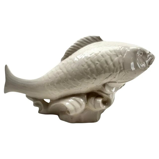 1950s Ceramic Glazed Fish Sculpture, Italy, 1950s For Sale - Image 5 of 11