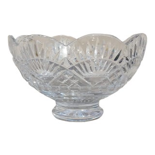 1990s Waterford Crystal Centerpiece Fruit Footed Bowl American Heritage Collection For Sale