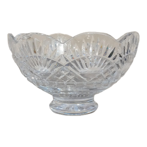 1990s Waterford Crystal Centerpiece Fruit Footed Bowl American Heritage Collection