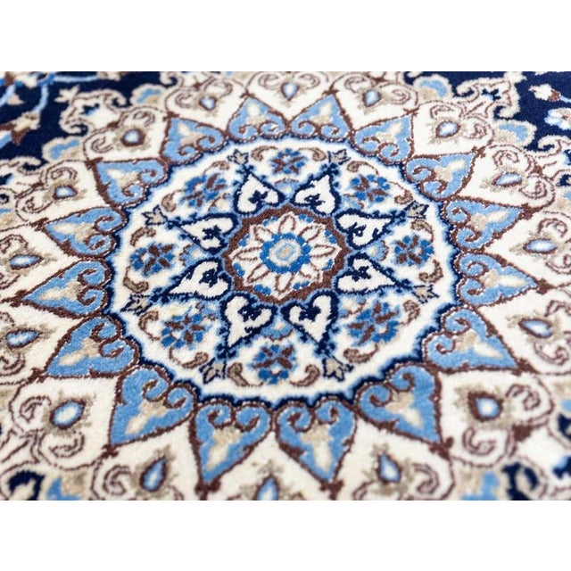 Hand-Knotted Nain Kashmari Rug in Silk For Sale - Image 14 of 15