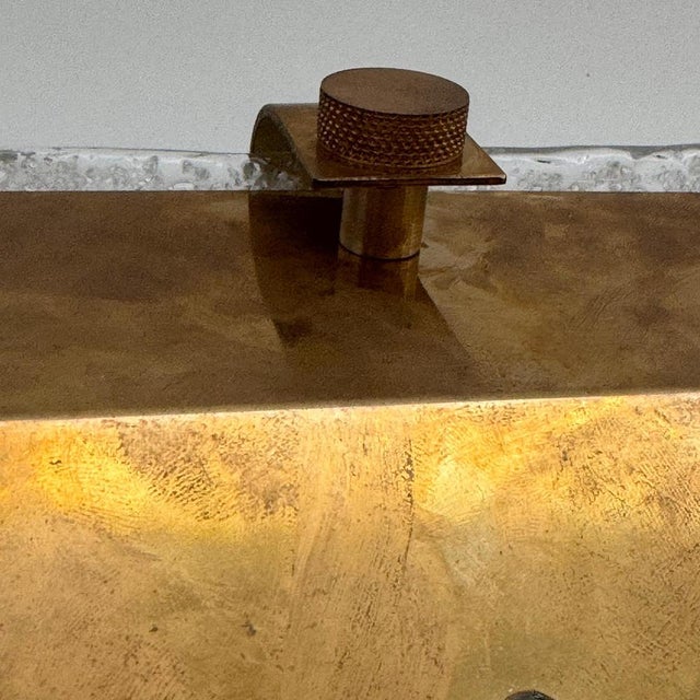 Murano Glass and Brass Sconces attributed to Fontana Arte, 1960, Set of 2 For Sale - Image 16 of 18