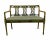Striped Green Adam Style Settee With Hand-Painted Decoration by Southwood Furniture Co., Refinished For Sale - Image 9 of 9