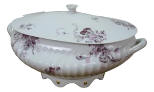 Mid 20th Century Haviland Limoges France Soup Serving Schleiger 1152-5 Torse Tureen 13"