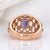 1.4Ct Statement Tanzanite Ring With Pink Sapphire Accents: Solid 14k Gold, 8x6mm, Size 6.75 For Sale In Columbus - Image 6 of 7