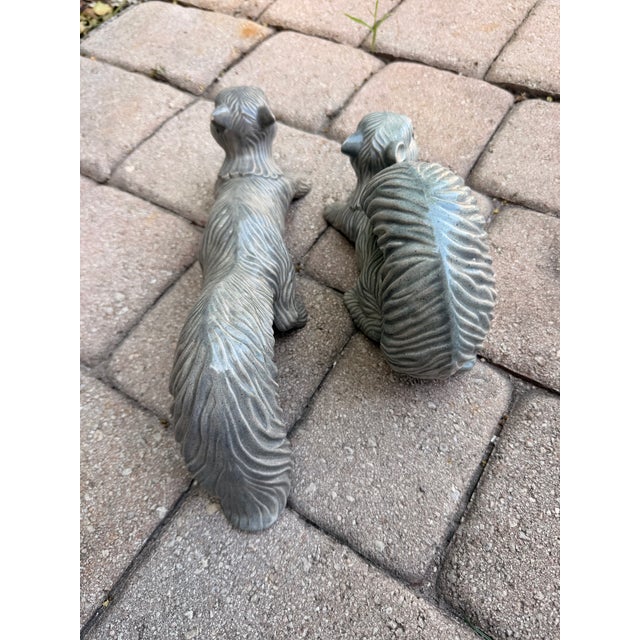 Hollywood Regency Vintage Ceramic Squirrels Life Size - A Pair For Sale - Image 4 of 10