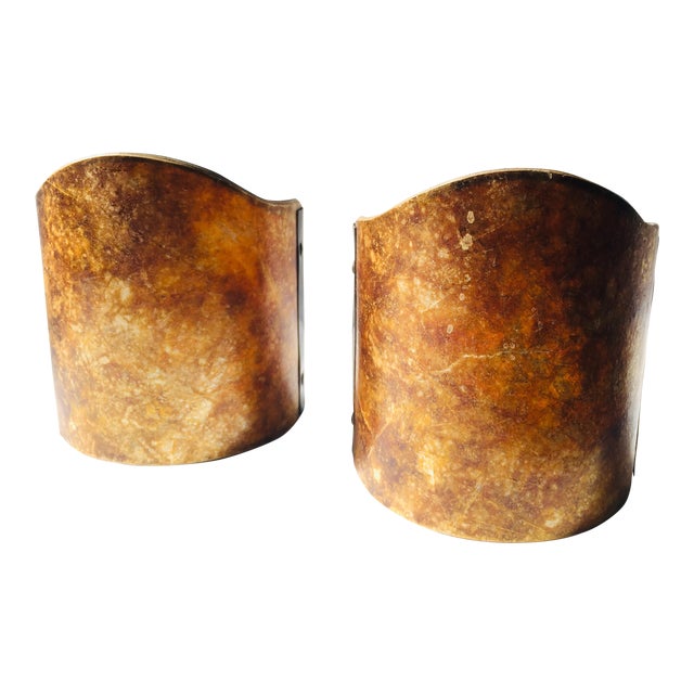 Mica Lamp Shades - a Pair For Sale