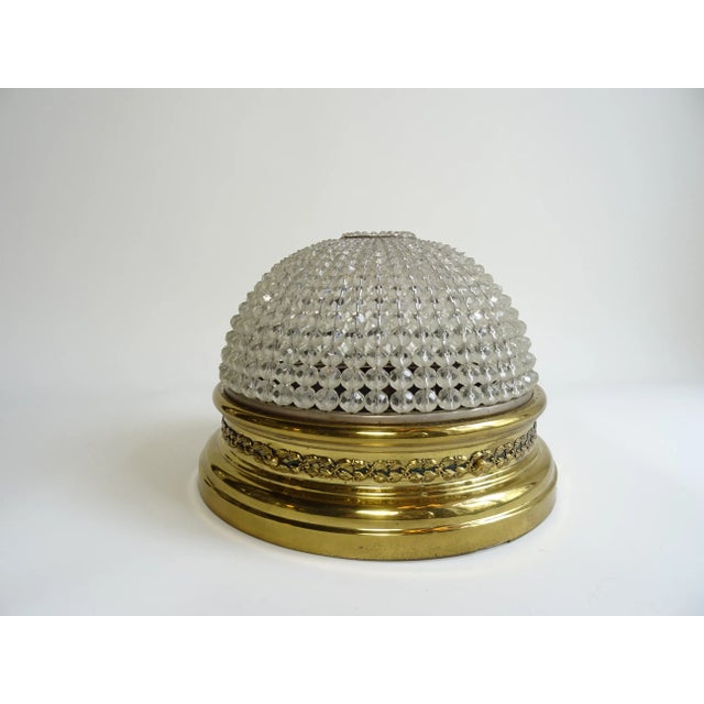 French Plafoniére Ceiling Light in Brass, 1890s, in Very Good conditions. Designed 1890 to 1919 Up to 250V (Europe/UK...