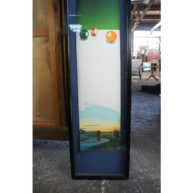 1986 Untitled Pool Table Watercolor Landscape Mixed Media Artwork by Dike Blair For Sale - Image 6 of 10