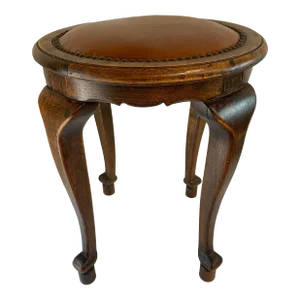 Vintage Leather Top Stool