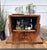 Vintage Italian Art Deco Veneer Burl Wood Dry Bar Cart Cabinet, 1950s For Sale - Image 4 of 10