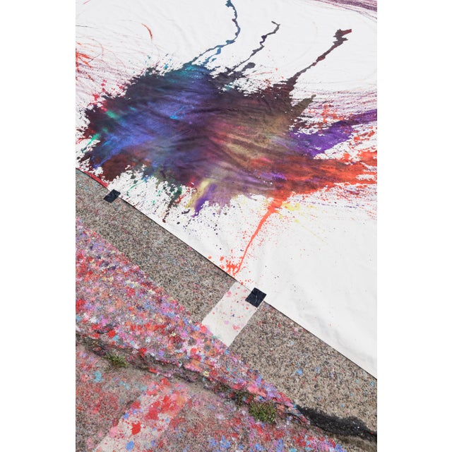 Purple "Sonnenallee S41" " Performance Art Bike Painting by Simon Findlay For Sale - Image 8 of 12