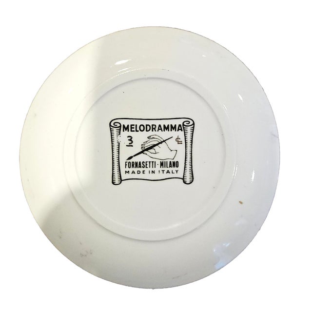 Piero Fornasetti Set of Coasters of Opera Characters-Melodrama! For Sale - Image 11 of 13