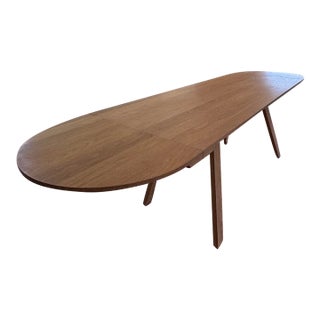 Sawhorse Extendable Oak Dining Table For Sale