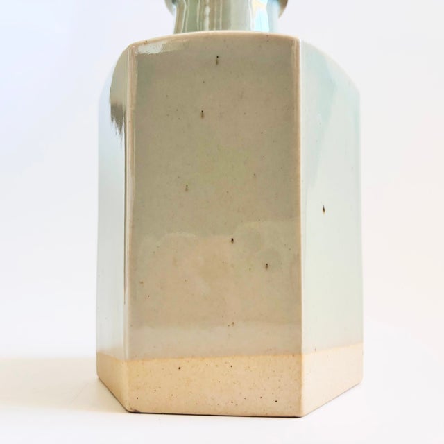 Late 20th Century Dansk Hexagon Vase “Brown Mist” by Niels Refsgaard For Sale - Image 5 of 8