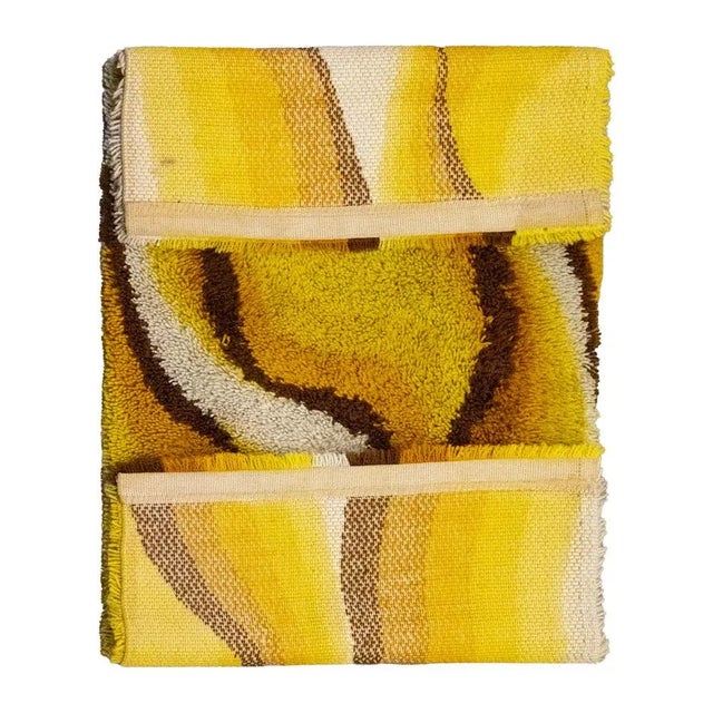 1970s Yellow Flames Desso Rug, 1970s For Sale - Image 5 of 6