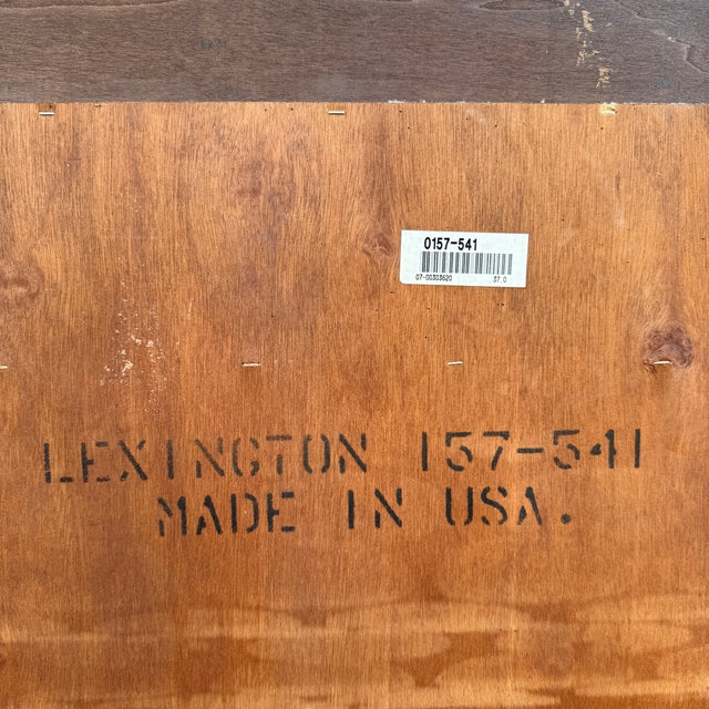Vintage Lexington French Country / Louis Philippe Cherry 5 Drawer Writing Desk With Bookcase Top For Sale - Image 14 of 18