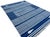 Handmade Denim Blue and White Cotton Vegetable Dyed Striped Rug - 10'x14' For Sale - Image 6 of 11