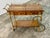 Italian Burl Wood and Brass Bar Cart, 1950s For Sale - Image 13 of 15