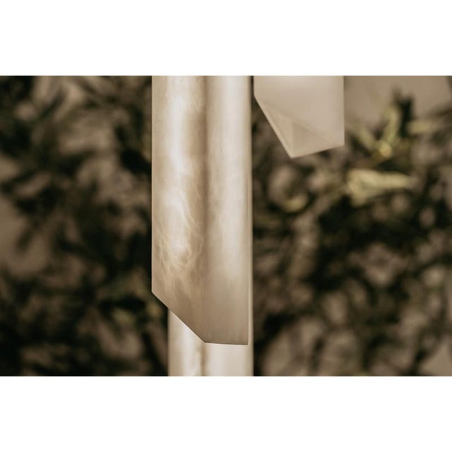 Triangular Tube Pendant Lamps by United Alabaster, Set of 6 For Sale - Image 6 of 17