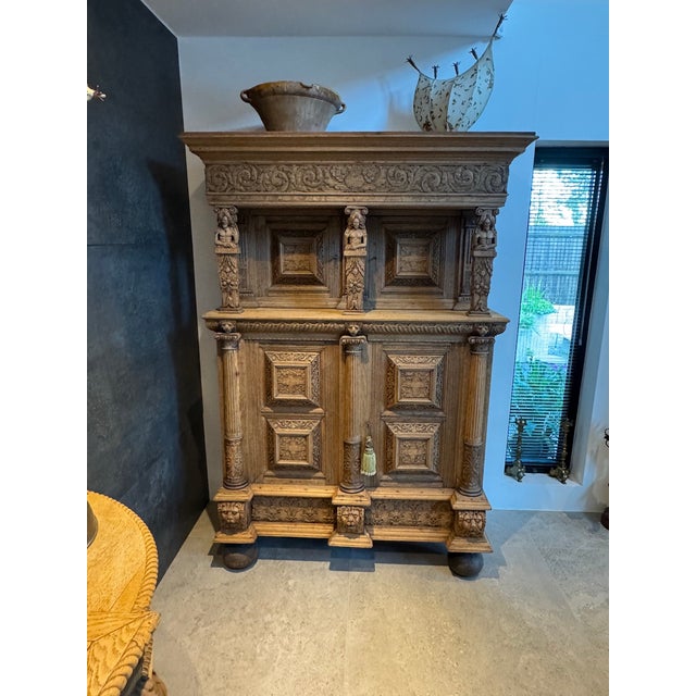 Antique Flemish Oak Cabinet, 1780 For Sale - Image 3 of 18