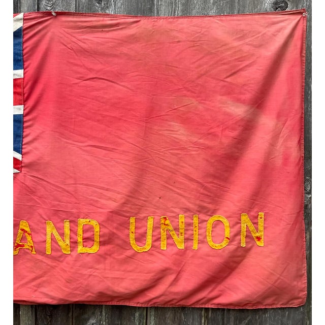 American Rare Vintage American Revolutionary Flag Handmade Cotton and Felt 1940. Liberty and Union 3x5 For Sale - Image 3 of 8