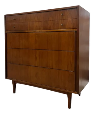1970s Vintage Mid Century Modern 4 Drawer Dresser Dovetailed Drawers