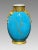 Metal Antique Royal Worcester Gilt & Turquoise English Landscape Reticulated Vase, Aesthetic Period 1873 For Sale - Image 7 of 10
