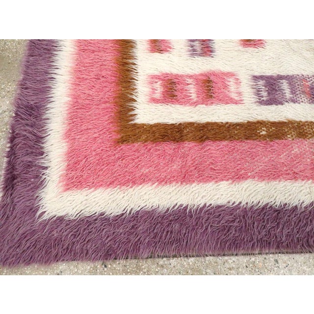 Textile Galerie Shabab Collection Mid-20th Century Handmade Turkish Tulu Accent Rug For Sale - Image 7 of 10
