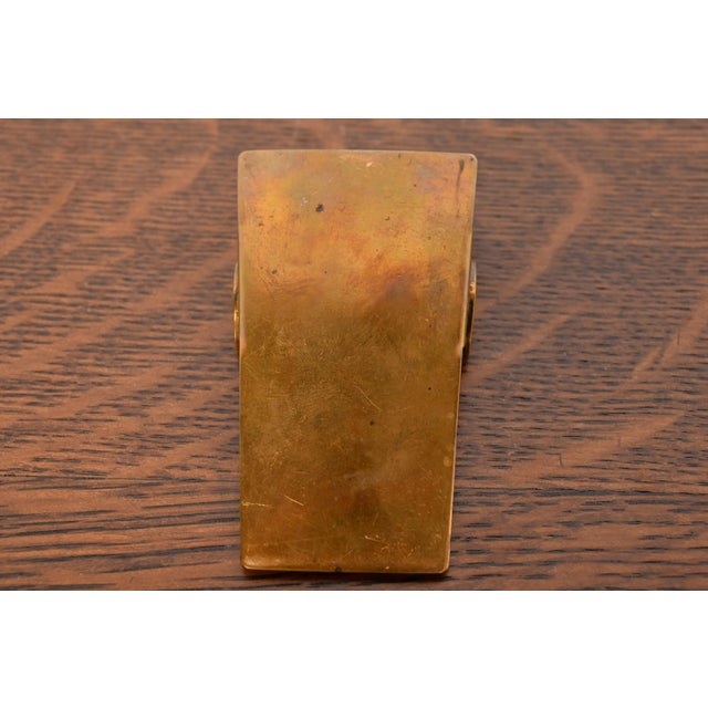 Bronze Heintz Arts & Crafts Sterling Silver on Bronze Paper Clip For Sale - Image 8 of 11