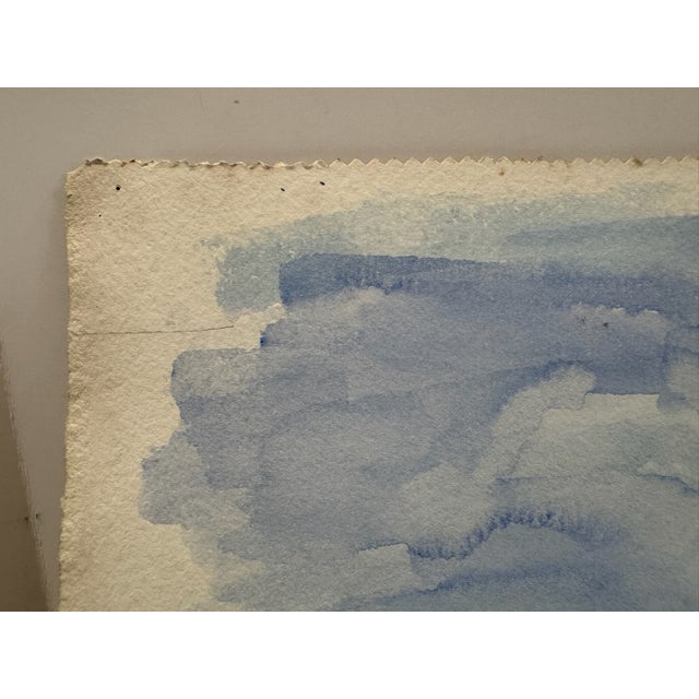 Henry Emil Salloch Original Watercolor on Paper Rustic Rural Farmstead, 1945. For Sale - Image 4 of 7