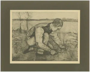 Vincent Van Gogh, Young Peasant Cutting Grass, 1928, Portfolio Print