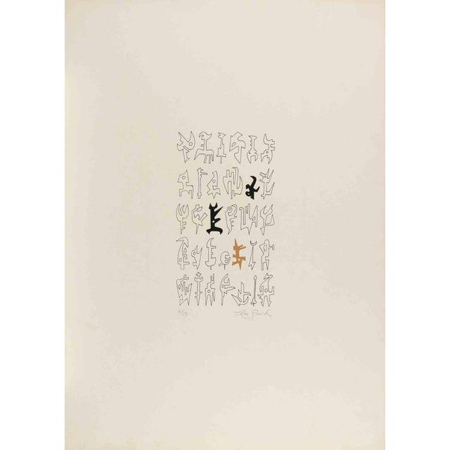 Leo Guida, Signs, 1970s, Lithograph For Sale - Image 3 of 3