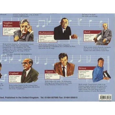 Illustration Artist Unknown Famous Composers Lithograph For Sale - Image 3 of 4